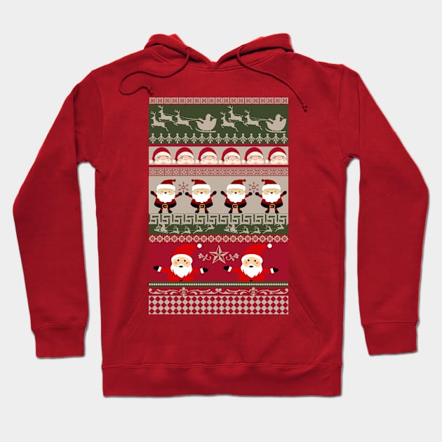 Santa Claus Ugly Sweater Hoodie by KolJoseph